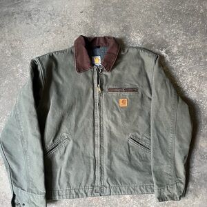 Vintage Carhartt Detroit Jacket J97 MOS Green